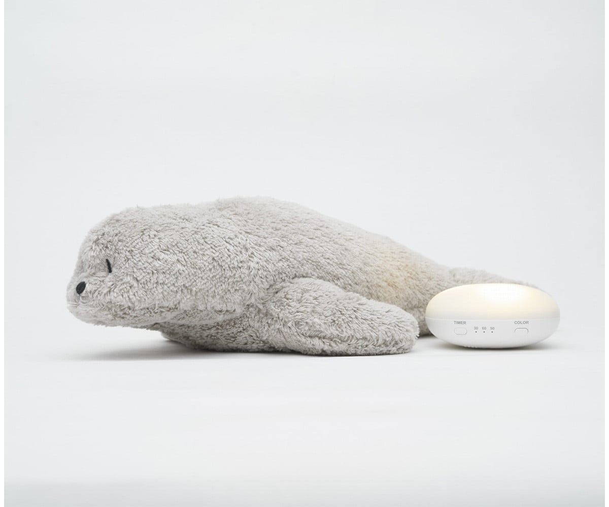 Peluche Orgânico Moonie Orgânico Grey Light-Sound Seal