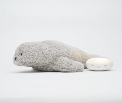 Peluche Orgânico Moonie Orgânico Grey Light-Sound Seal