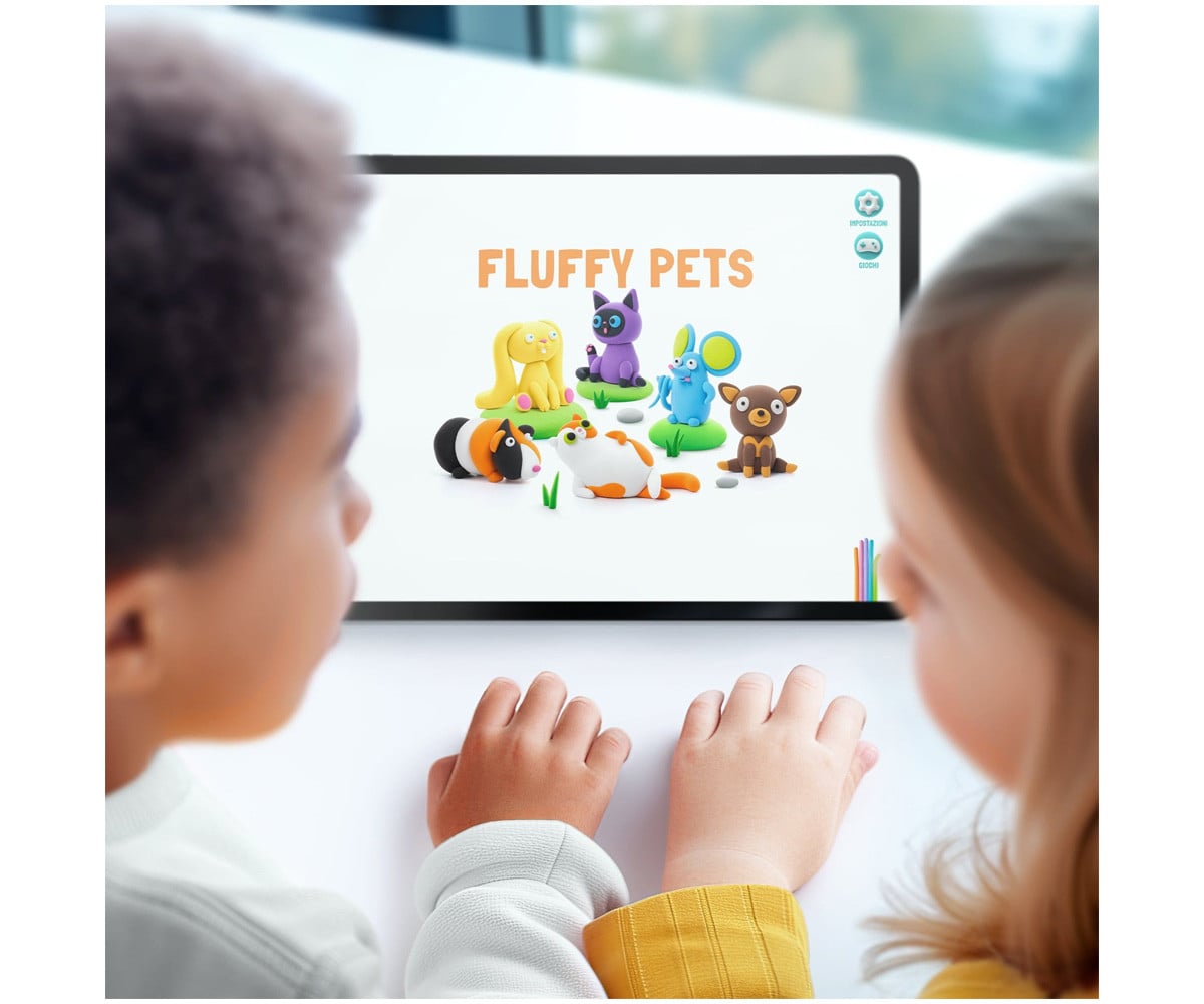 Plastilina Interattiva Fluffy Pets (15 vasetti)