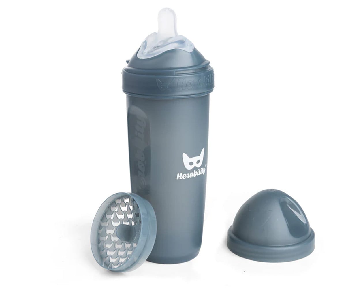 Biberon Anti-Colique Herobility Iron Blue 340 ml