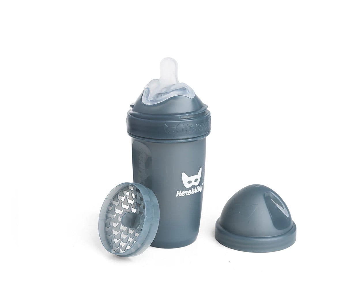 Biberon Anti-Colique Herobility Iron Blue 240 ml