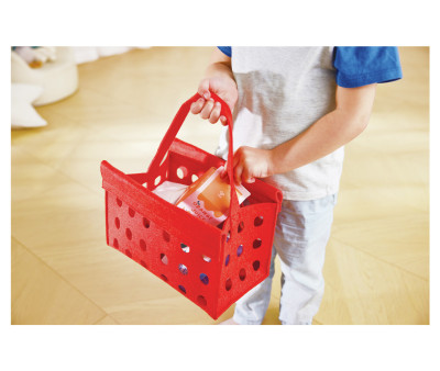Carrinho e cesta para pequenos compradores
