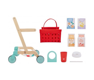 Carrinho e cesta para pequenos compradores