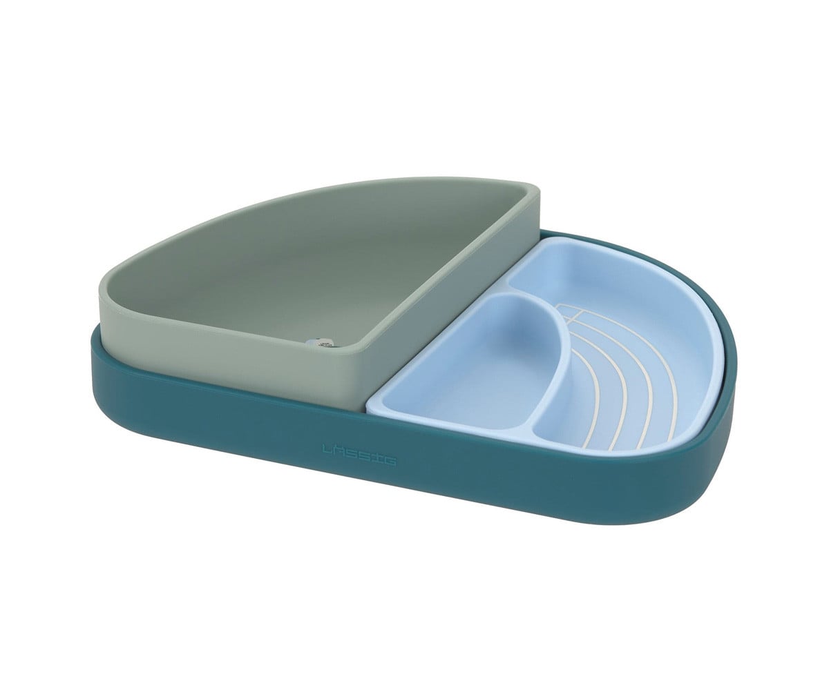 Conjunto de 3 pratos de silicone Tiny Team Dog