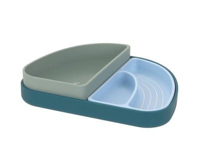 Conjunto de 3 pratos de silicone Tiny Team Dog