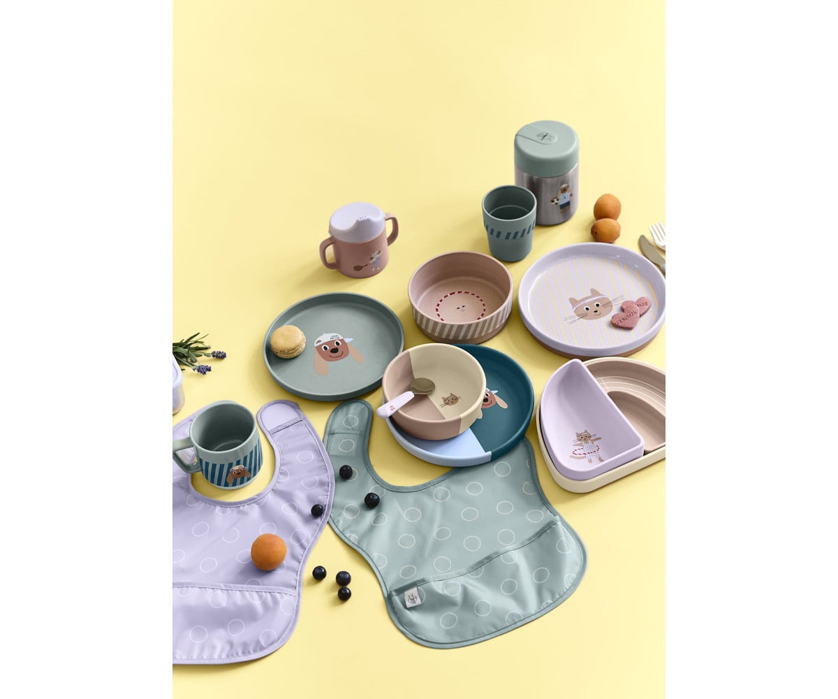 Assiette Antidérapante Eco Tiny Team Dog