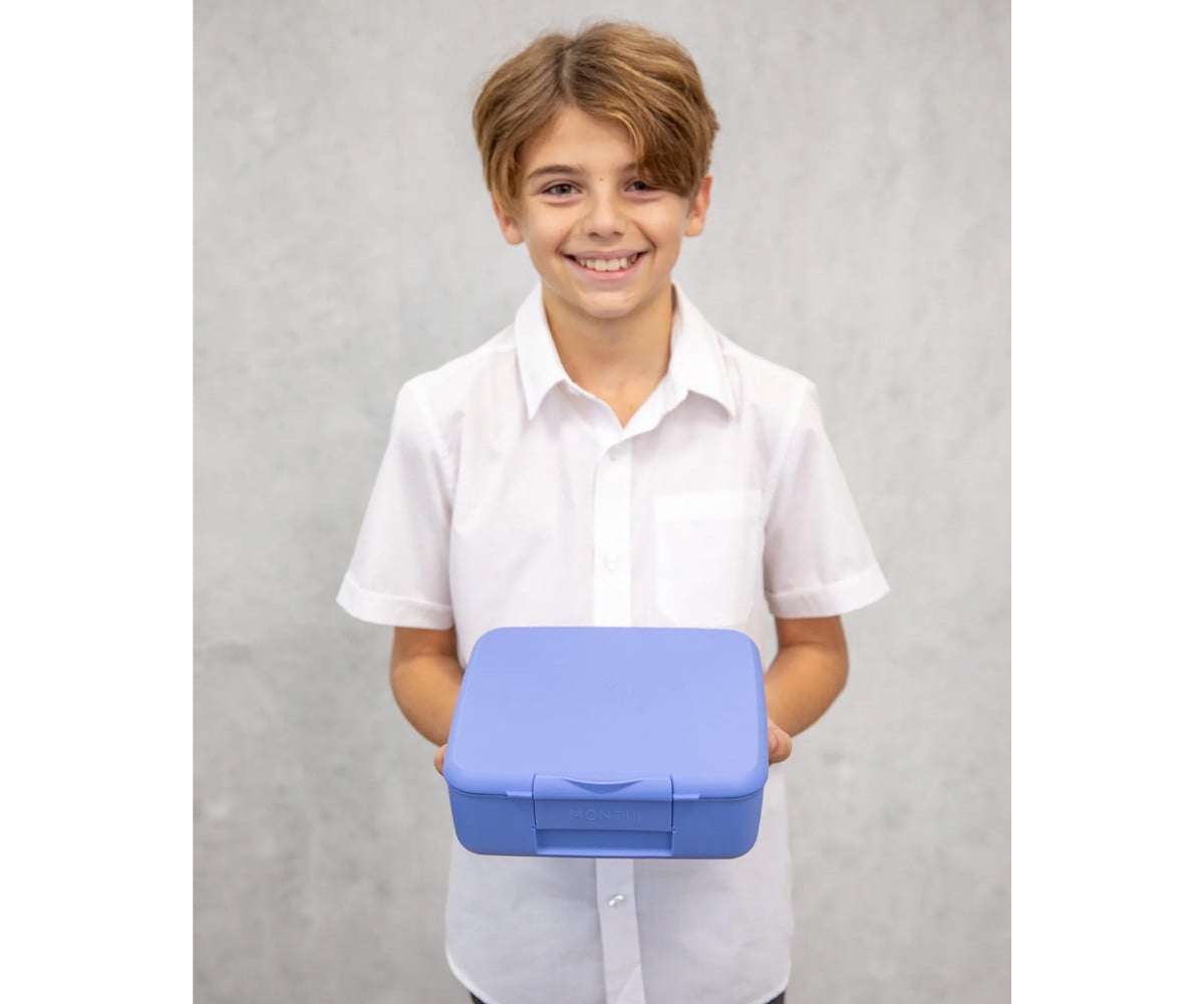 Lancheira Feast Blue Splash de 4 compartimentos