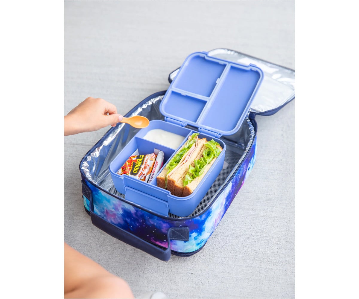 Caja de Almuerzo Bite Blue Splash 3 Compartimentos