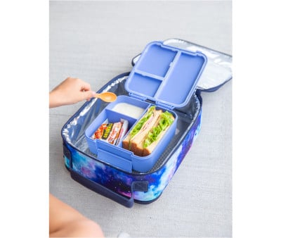 Caja de Almuerzo Bite Blue Splash 3 Compartimentos