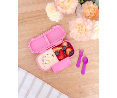 Boîte à Lunch Snack à 2 Compartiments Pink Floss
