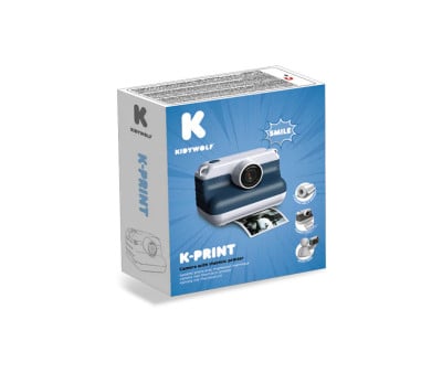 Câmera de impressão térmica K-Print Blue para crianças