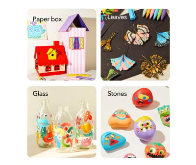 24 Pennarelli Acrilici Punta Pennello con Astuccio Doodle