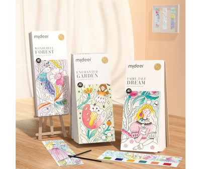 Livro para colorir em aquarela Enchanted Garden