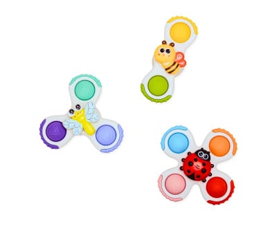 Sticky Spinner Toys Buddies com ventosa