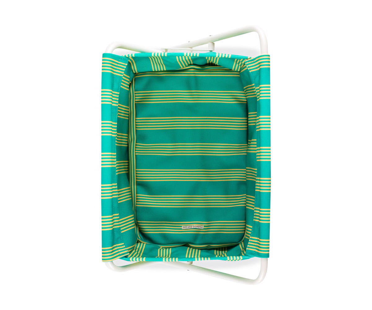 Berceau en Tissu et Métal pour Poupées Rayures Vertes