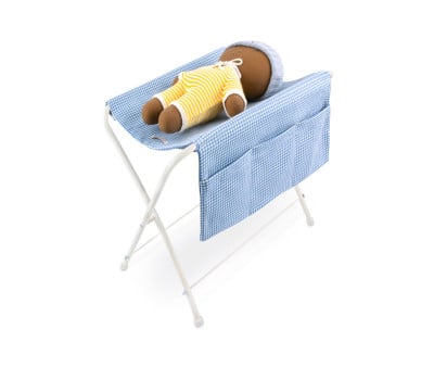 Table à Langer pour Poupées Vichy Bleu