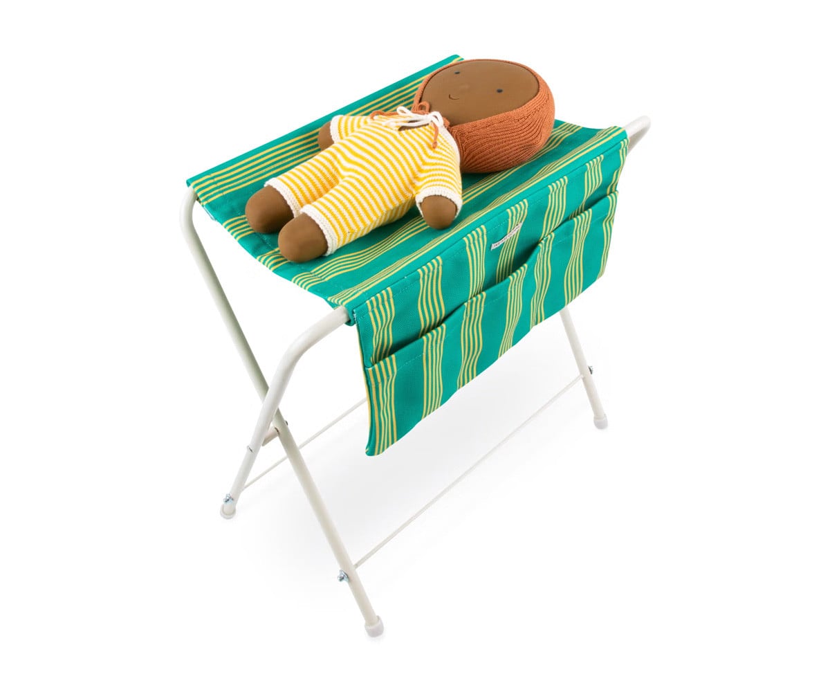 Table à Langer pour Poupées Rayures Vertes