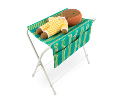 Table à Langer pour Poupées Rayures Vertes