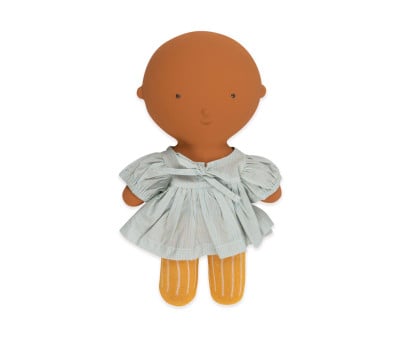 Vestido e meia-calça listrados de boneca Gommu