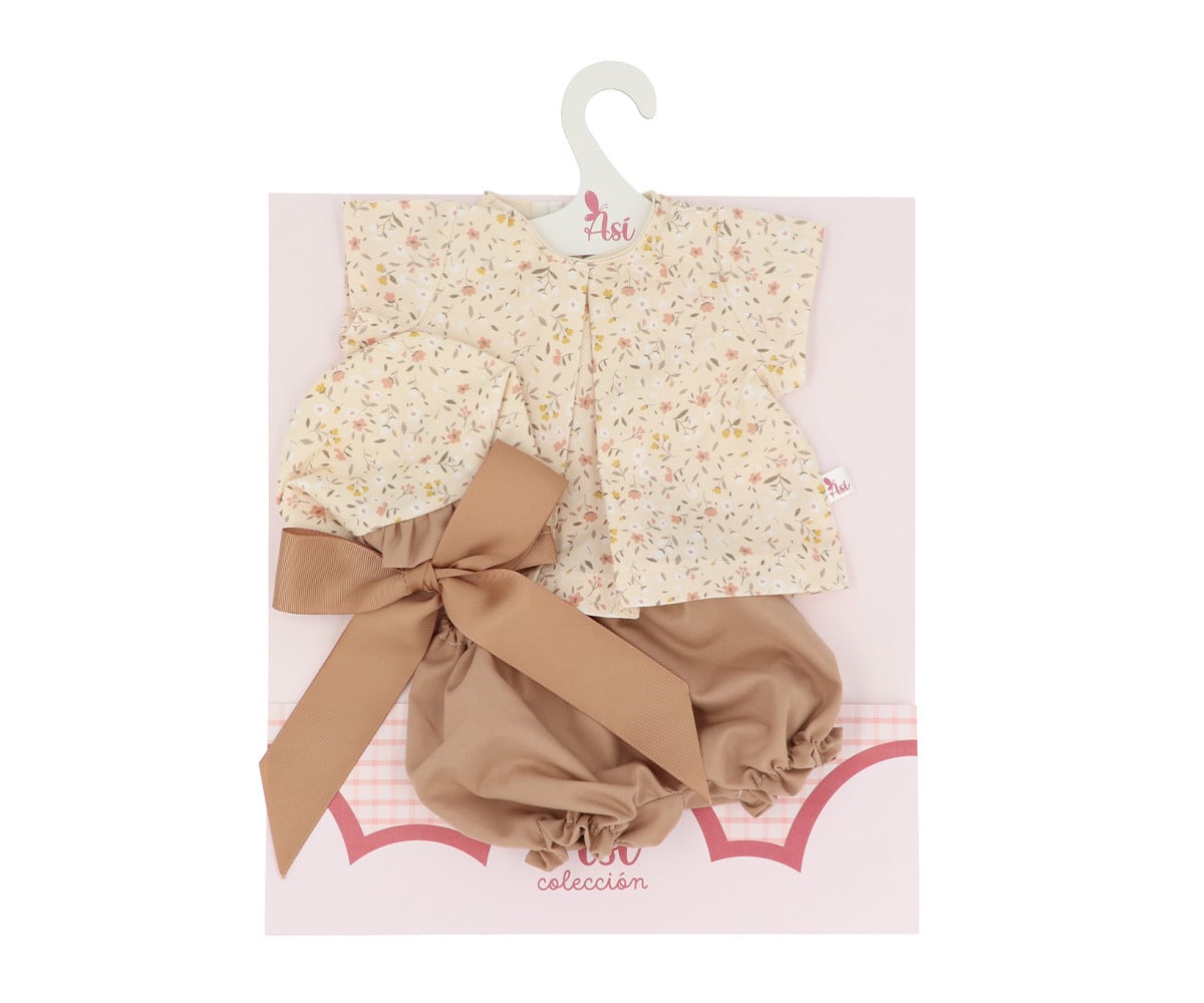 Vestido Leo Conjunto Colección Teresa para Muñecos 46cm