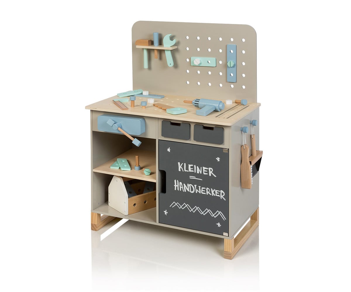 Bancada de trabalho infantil Fagus Grey/Natural