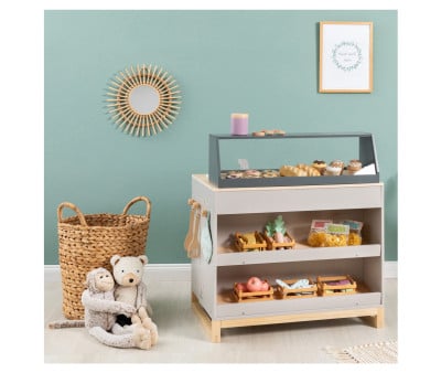 Cucina-Negozietto per Bambini Prunus Grey/Natural