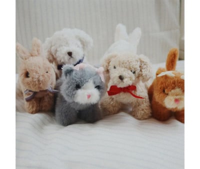 Baby Animals Grey Cat Mini Plush