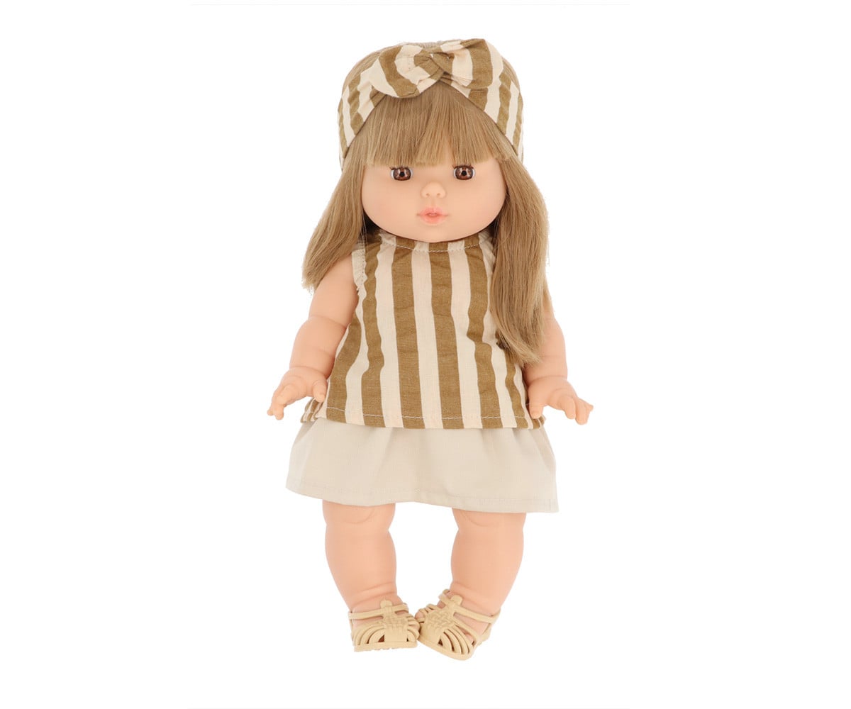 Muñeca Gordis Nina con Conjunto de Ropa Zadig, Diadema y Cangrejeras
