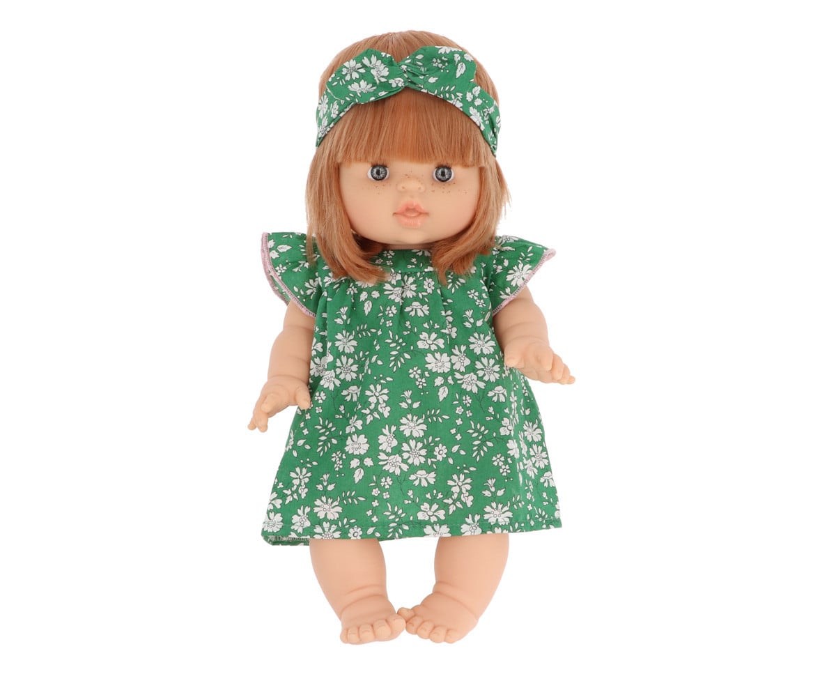 Poupée Gordis Capuchine avec Robe et Bandeau Émile & Ida Liberty Capel Vert