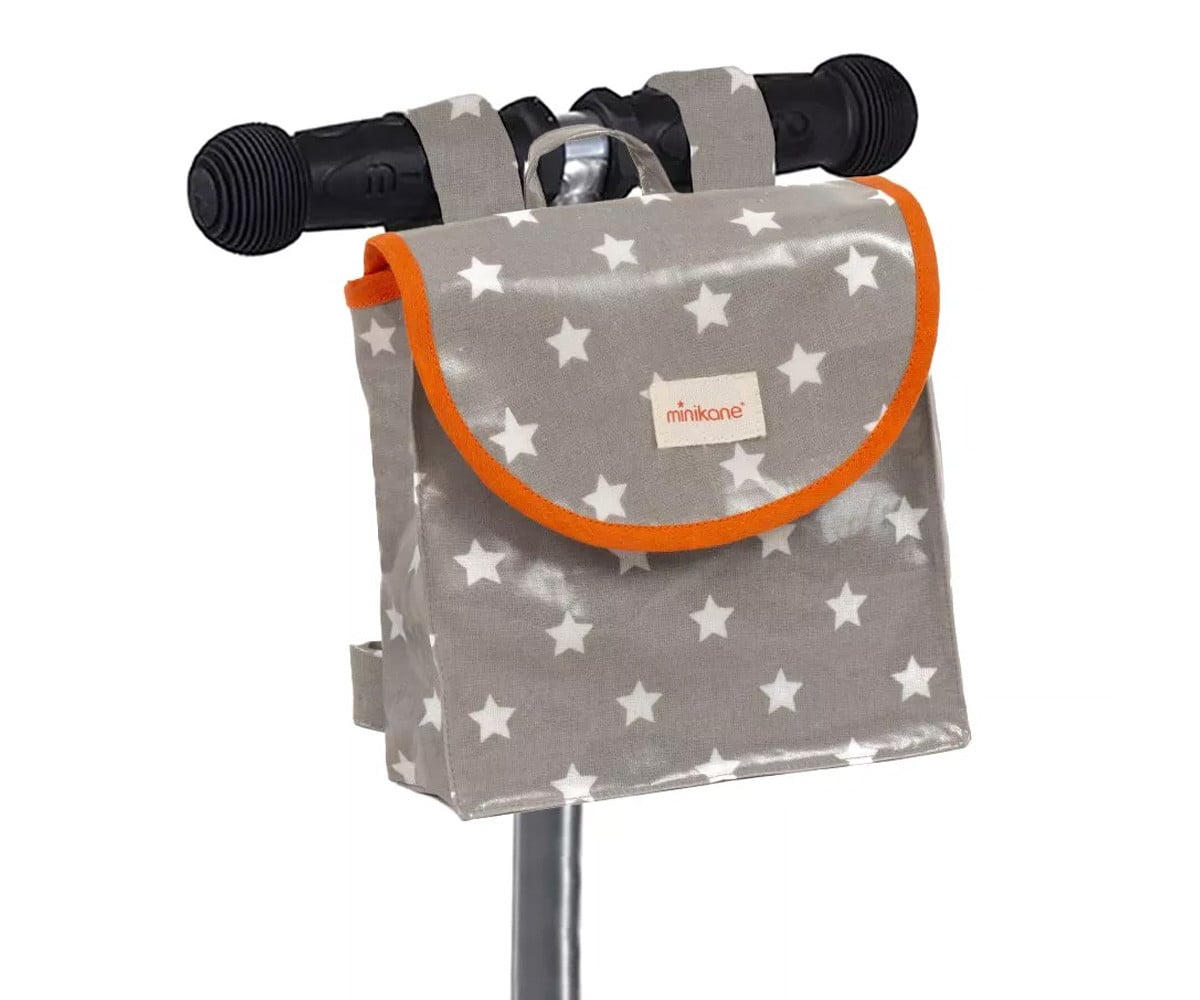 Bolsa de guidão de algodão Etoile cinza/branca