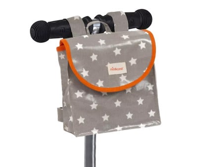 Bolsa de guidão de algodão Etoile cinza/branca