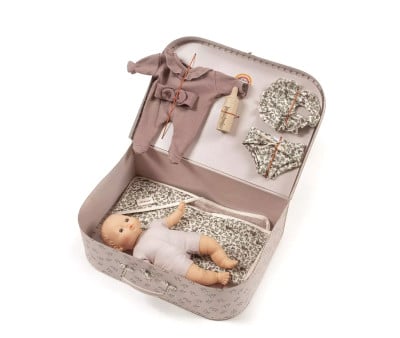 Valise Vintage « Kit de Naissance » Amélie pour Poupées Babies