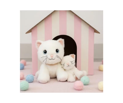 Peluche Articulado Dinkum Cat Lux White