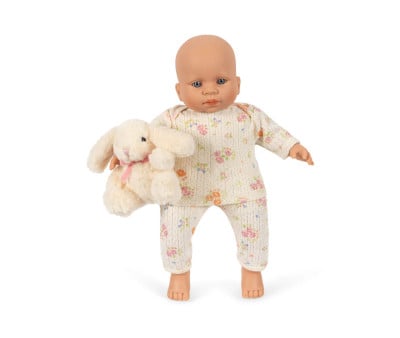 Bambola Teddy Baby con Coniglietto di Peluche Nonoka 34 cm