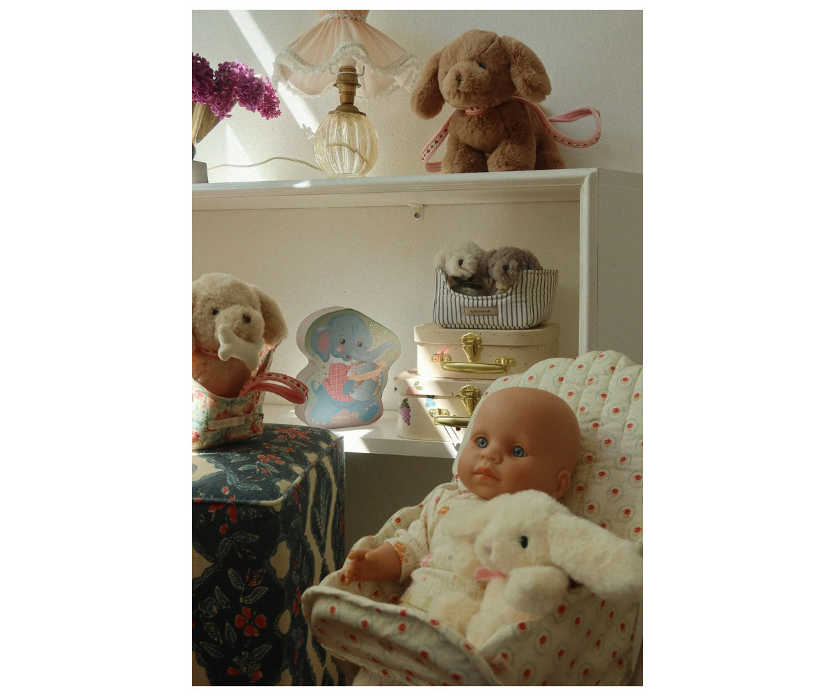 Boneca de pelúcia com coelhinho de pelúcia Nonoka 34cm