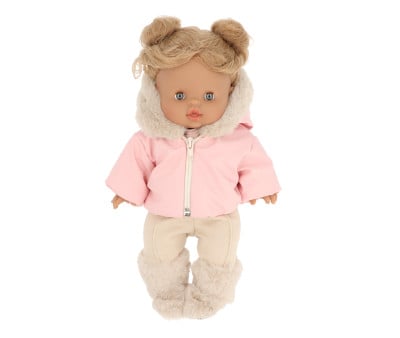 Bambola Gordis Minikane Luisa con Set da Neve Popeye, Giacca a Vento Gigi e Stivali di Pelo