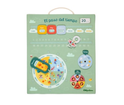 Calendário infantil de tecido espanhol