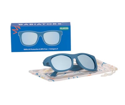 Óculos de sol flexíveis (+6 anos) Lentes polarizadas Navigator, azul meia-noite, azul claro, espelha