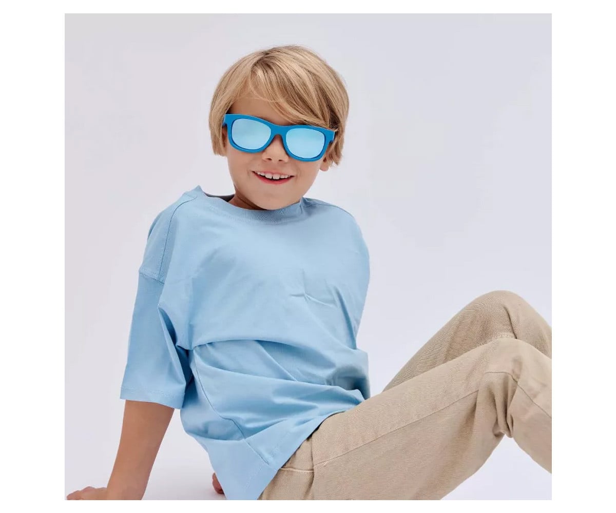 Óculos de sol flexíveis (+6 anos) Lentes polarizadas Navigator, azul meia-noite, azul claro, espelha