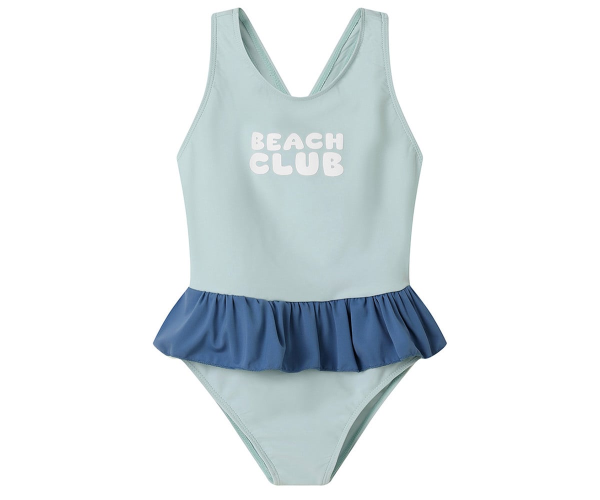 Costume Intero Incrociato con Volanti Stripes Blues & Beyond