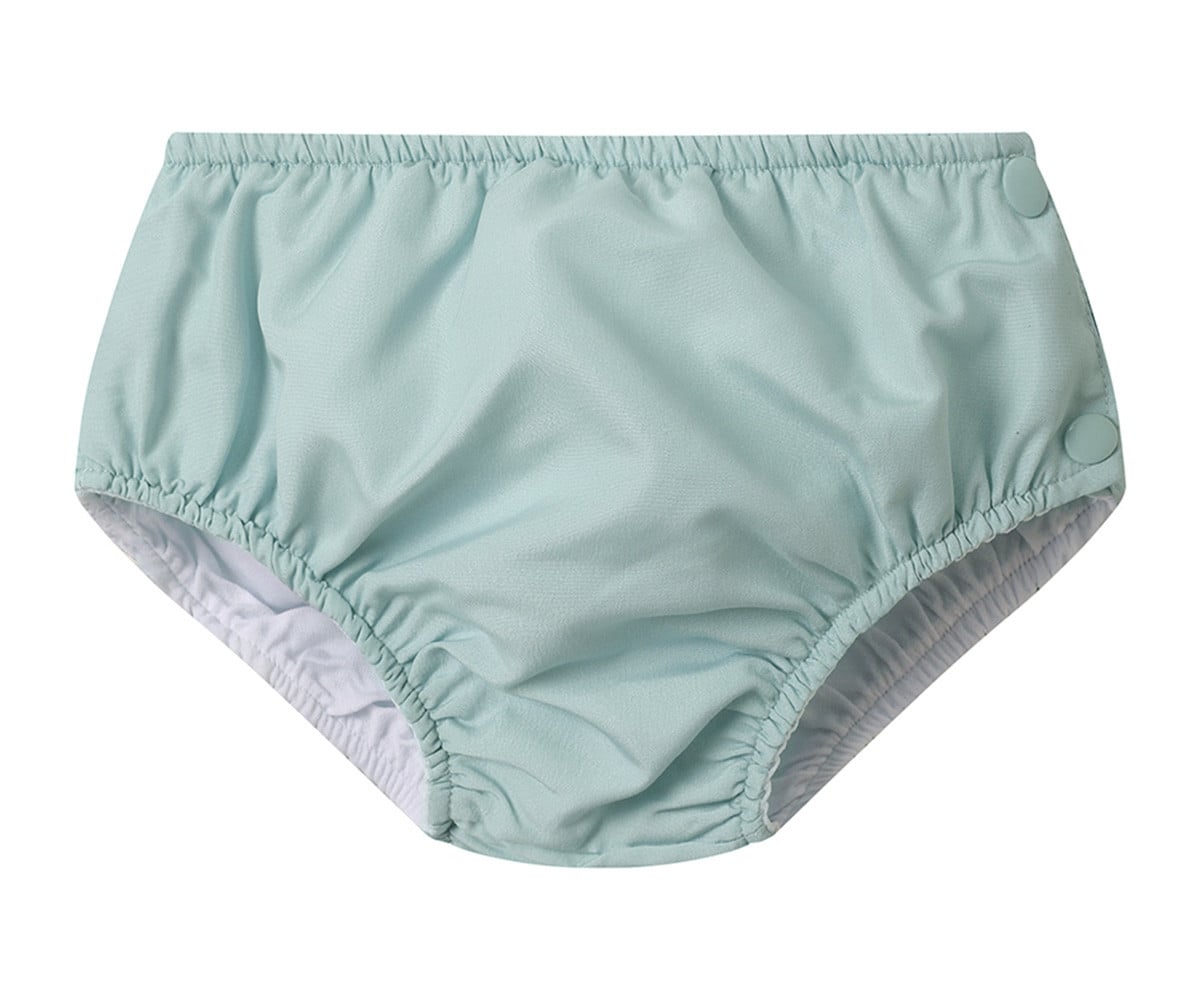 Diaper Swimsuit with Ruffles Stripes Blues & Beyond