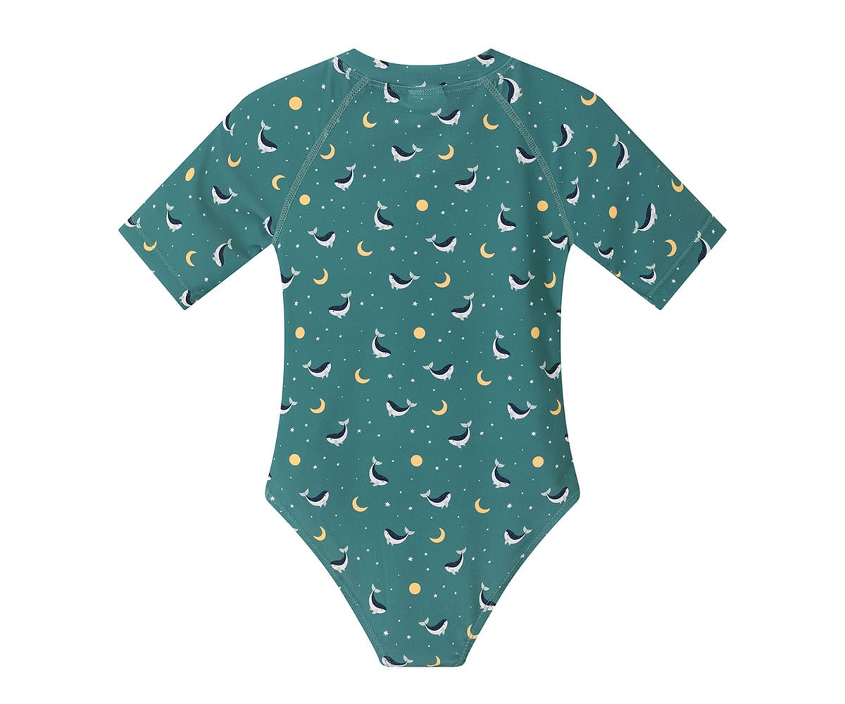 Fato com Zíper Whale Teal