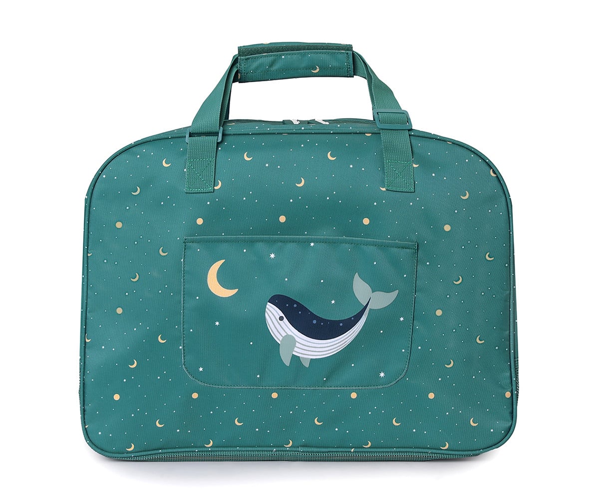 Bolso de Playa con Rejilla Whale Teal Personalizable
