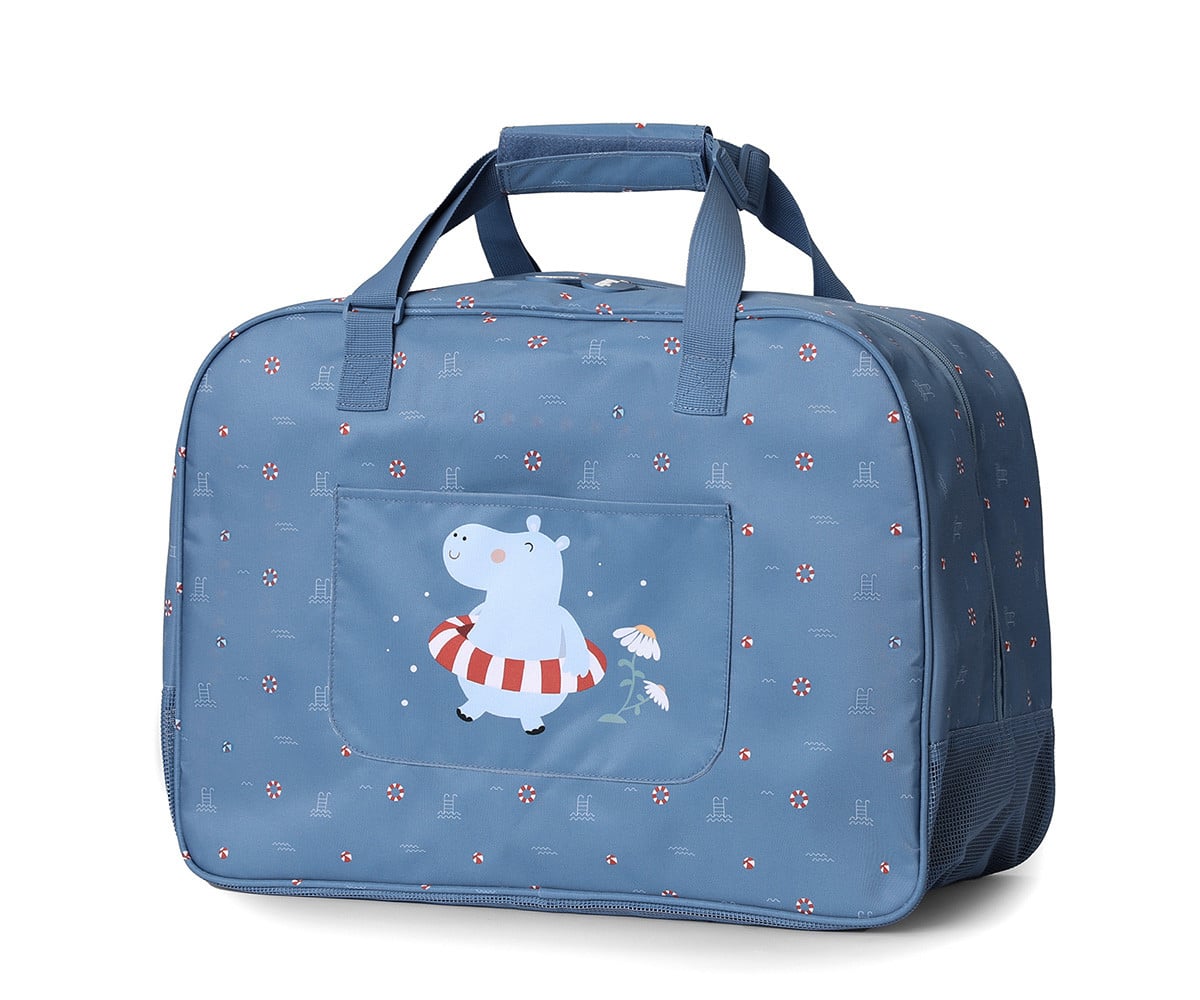 Bolso de Playa con Rejilla Hippos Personalizable