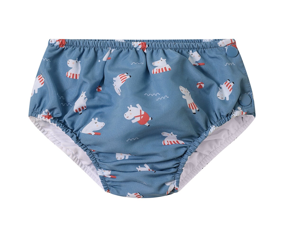 Cueca com fralda Hippos