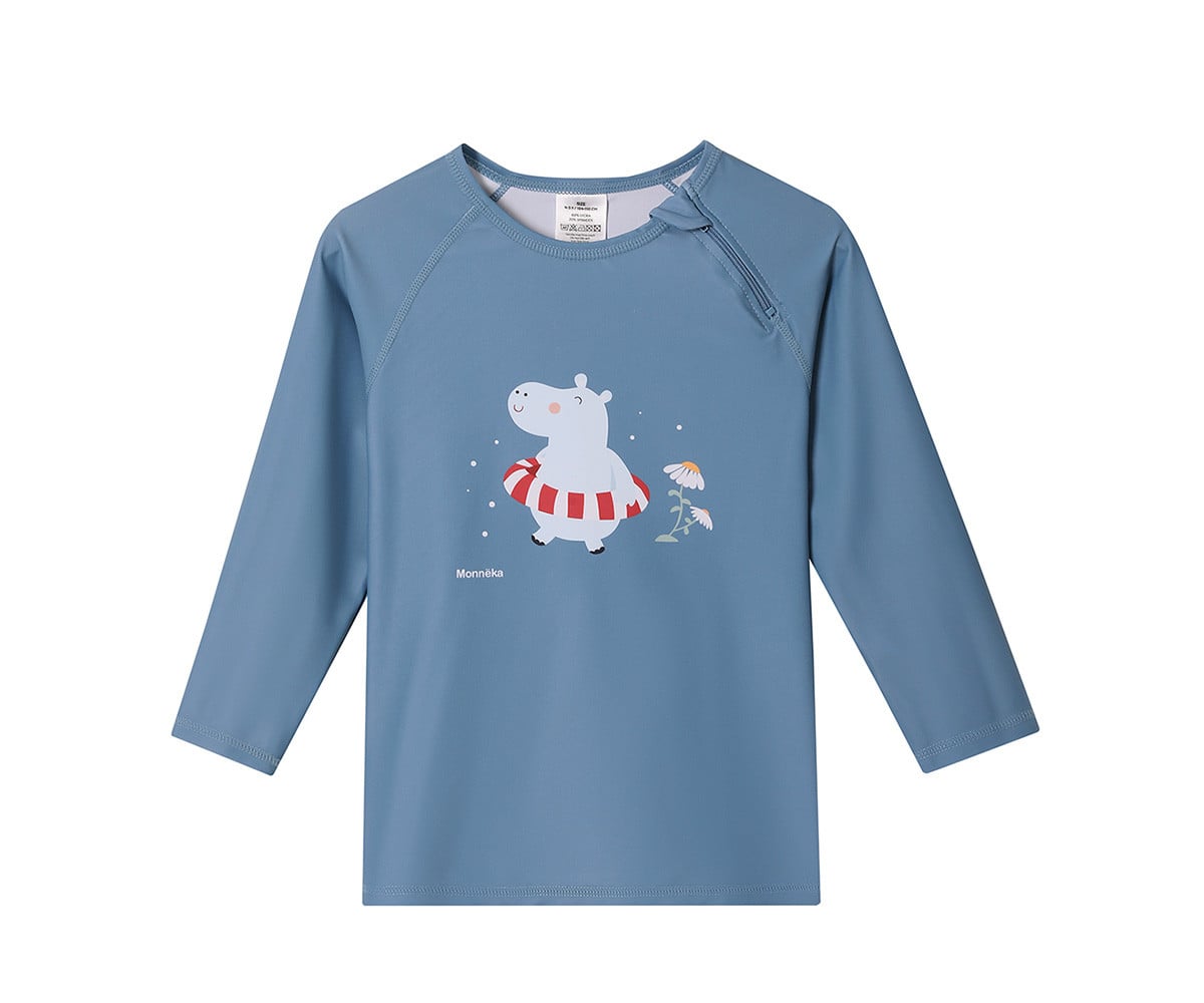 Camiseta de proteção solar de manga comprida Hippos