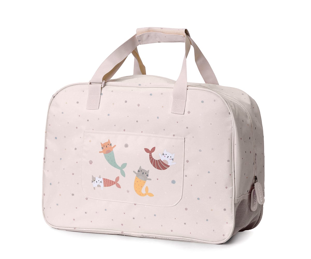 Sac de Plage avec Filet Mermaid Cats Personnalisable