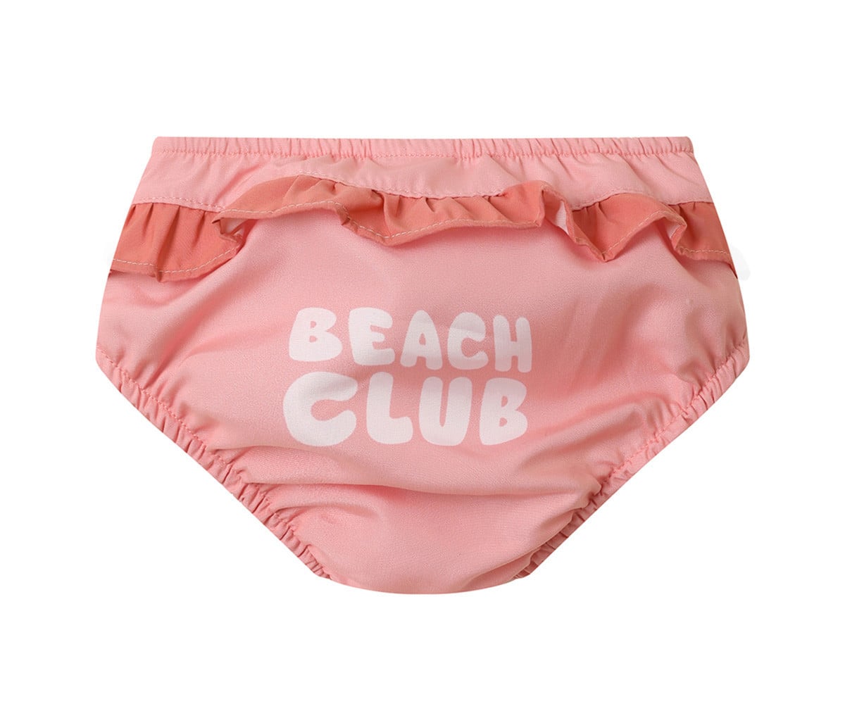 Diaper Swimsuit with Ruffles Stripes Bloom & Blush