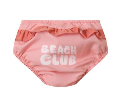 Diaper Swimsuit with Ruffles Stripes Bloom & Blush