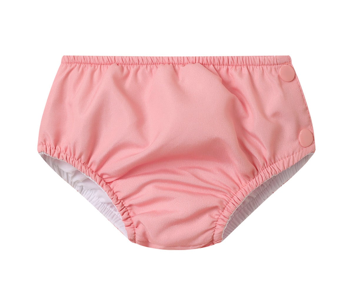 Diaper Swimsuit with Ruffles Stripes Bloom & Blush